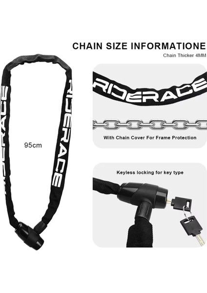 Rıderace Bisiklet Zincir Kilidi Hırsızlığa Karşı Yüksek Güvenlikli Mtb Turuncu (Yurt Dışından) modelleri