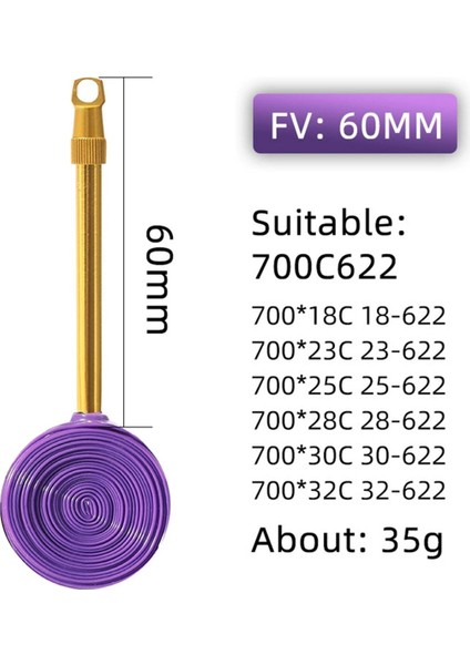 Offbondage 700C Yol Bisikleti Tpu Lastiği Ultra Hafif Bisiklet Iç Lastiği, B (Yurt Dışından) fiyatları