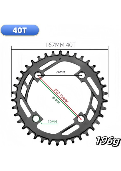 Dağ Bisikletleri Için BCD104 Zincir Dişlisi 40T Dişli Plakası (Yurt Dışından) fiyatları