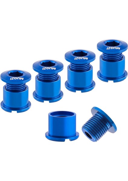 Muqzı 5 Parça Zincir Dişlisi Cıvata Seti 8,5 mm Çift Zincir Dişlisi Vidaları Mavi (Yurt Dışından)