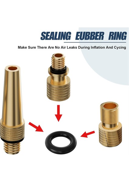 16 Adet Premium Bisiklet Presta Schrader Valf Adaptörü, Top Pompası Iğnesi ve Bisiklet Pompası Adaptörü Dahil (Yurt Dışından) indirimleri