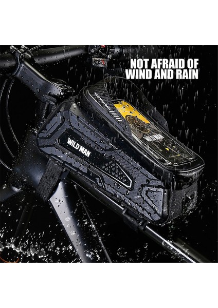 Wıld Man Su Geçirmez Bisiklet Ön Çantası Siyah+Kırmızı (Yurt Dışından) indirimleri