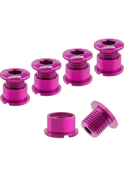 Muqzı 5 Adet Zincir Dişlisi Cıvata Seti 6,5 mm Tek Zincir Dişlisi Vidaları Mor (Yurt Dışından)