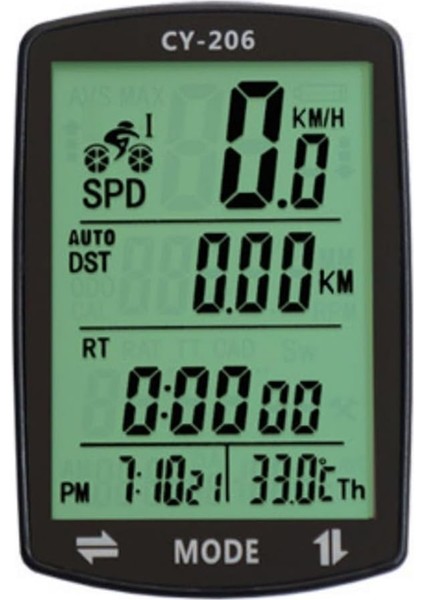 Bisiklet Hız Göstergesi Kablosuz Su Geçirmez Bisiklet Bilgisayarı (Yurt Dışından)