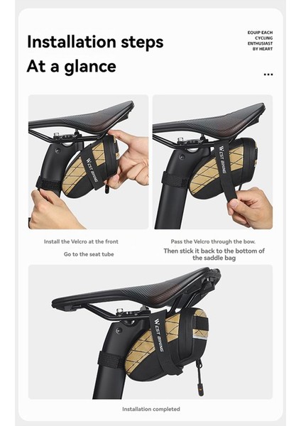 West Bıkıng Bisiklet Sele Çantası Arka Çanta Aksesuar Seti Siyah ve Sarı (Yurt Dışından) indirimleri