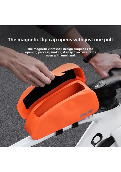 Eslnf Su Geçirmez Bisiklet Çerçeve Çantası Sert Kabuk Manyetik Emişli Siyah (Yurt Dışından) fırsatları