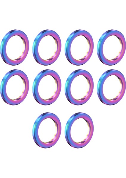 10 Adet M6 Bisiklet Titanyum Düz Rondela Evrensel Gökkuşağı (Yurt Dışından)