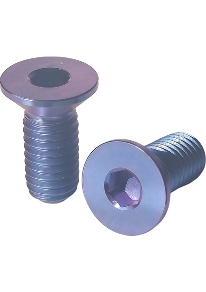 M5 x 12MM Titanyum Bisiklet Şişe Tutucu Vida Mavi ve Mor (Yurt Dışından)