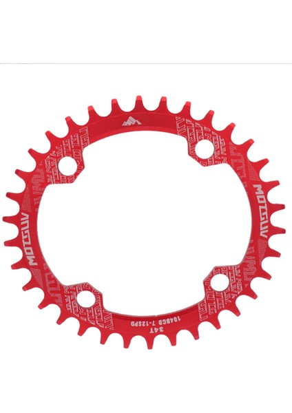 Motsuv 104BCD Mtb Bisiklet Zincir Dişlisi Hafif Bisiklet Parçaları Seti Kırmızı (Yurt Dışından)