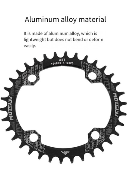 Motsuv 104BCD Mtb Bisiklet Zincir Dişlisi Hafif Bisiklet Parçaları Seti Kırmızı (Yurt Dışından) fırsatları