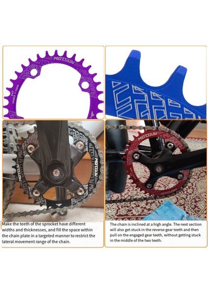 Motsuv 104BCD Mtb Bisiklet Zincir Dişlisi Hafif Bisiklet Parçaları Seti Kırmızı (Yurt Dışından) indirimleri