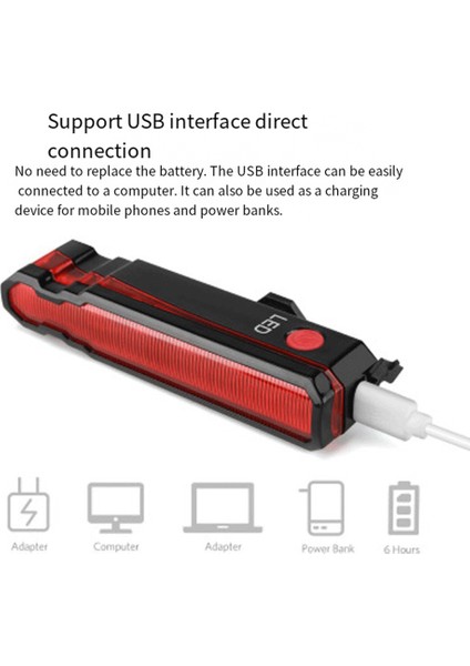 Bisiklet Arka Işık Çizgisi Uyarı Lambası Su Geçirmez Sele Borusu LED Işığı (Yurt Dışından) modelleri