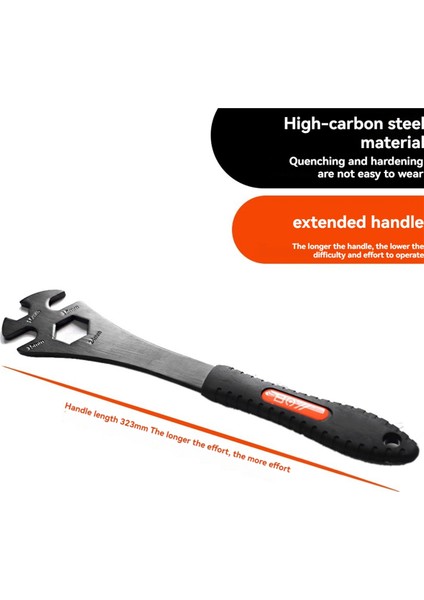 Boy Bisiklet Pedal Anahtarı Ekstra Uzun Saplı Yol Dağ Bisikleti Pedalları Takma Sökme Değiştirme Onarım Aleti Anahtar (Yurt Dışından)