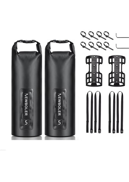 Newboler Taşınabilir Su Geçirmez Bisiklet Çatal Çantası 5l Bisiklet Çantası 2 Çanta (Yurt Dışından)