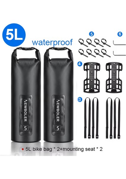 Newboler Taşınabilir Su Geçirmez Bisiklet Çatal Çantası 5l Bisiklet Çantası 2 Çanta (Yurt Dışından) fiyatları