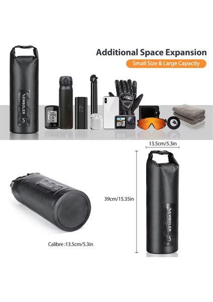 Newboler Taşınabilir Su Geçirmez Bisiklet Çatal Çantası 5l Bisiklet Çantası 2 Çanta (Yurt Dışından) fırsatları