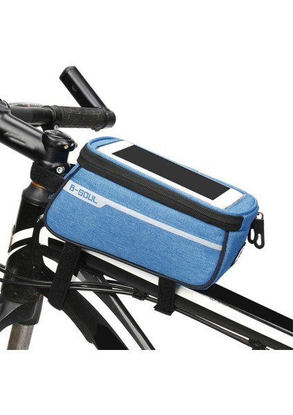 B-Soul Bisiklet Telefon Tutucu Çantası Bisiklet Telefon Ön Çerçeve Çantası Mavi (Yurt Dışından) indirimleri