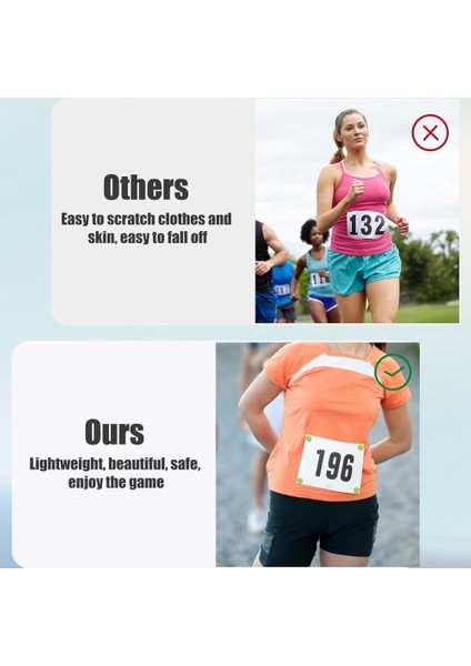 10 Çift Manyetik Yarış Numarası Klipsi, Marathon Essentials Yarış Numarası (Yurt Dışından) modelleri