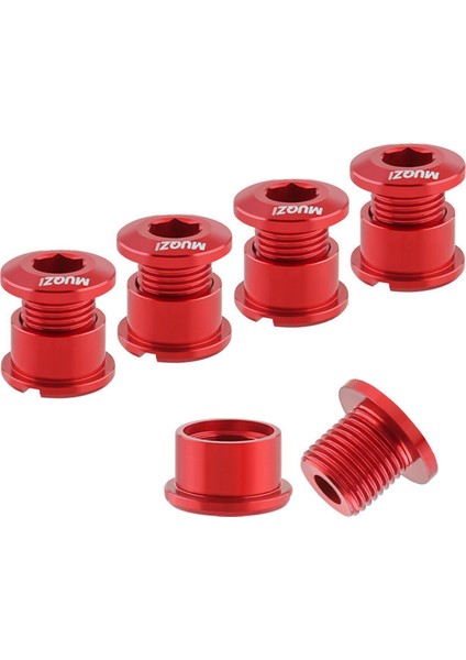 Muqzı 5 Adet Zincir Dişlisi Cıvata Seti 6,5 mm Tek Zincir Dişlisi Vidaları Kırmızı (Yurt Dışından)