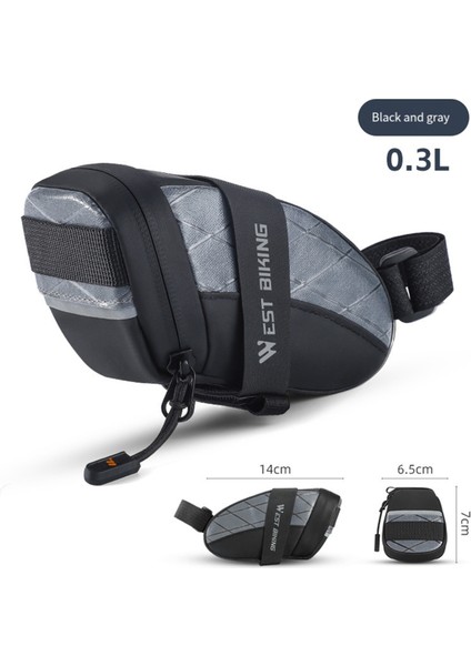 West Bıkıng Bisiklet Sele Çantası Arka Çanta Aksesuar Seti Siyah ve Gri (Yurt Dışından) fiyatları