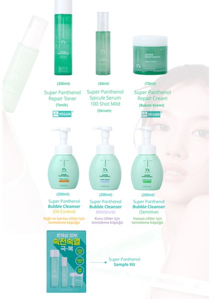 Hassas Ciltler İçin Yoğun Nemlendirici Bakım Serumu Super Panthenol Spicule Serum 100 Shot Mild