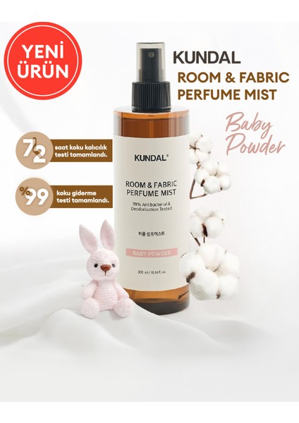 Oda ve Kumaş Kokusu KUNDAL Room & Fabric Perfume Mist (Baby Powder) 300 ml