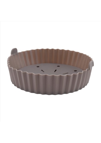 Hava Fritöz Astarı, 10 Inç Yeniden Kullanılabilir Silikon Hava Fritöz Tenceresi, Yapışmaz Yağ Filtresi Tasarımı, Hava Fritözü Kahverengi Için 22CM (Yurt Dışından) fiyatları