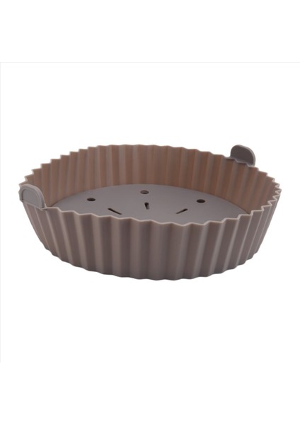 Hava Fritöz Astarı, 10 Inç Yeniden Kullanılabilir Silikon Hava Fritöz Tenceresi, Yapışmaz Yağ Filtresi Tasarımı, Hava Fritözü Kahverengi Için 22CM (Yurt Dışından) modelleri