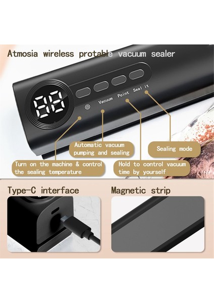 Kompakt Vakum Makinesi, File ve Fermuarlı Poşetlerle Birlikte Gelir Ev Kullanımı Için Mini Vakum Makinesi Gıda Ambalajı Laminatörü (Yurt Dışından) modelleri