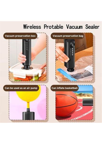 Kompakt Vakum Makinesi, File ve Fermuarlı Poşetlerle Birlikte Gelir Ev Kullanımı Için Mini Vakum Makinesi Gıda Ambalajı Laminatörü (Yurt Dışından) fırsatları