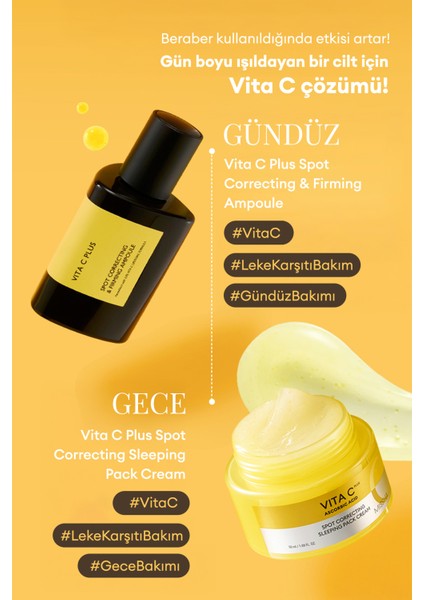 Leke Karşıtı C Vitamini İçerikli Uyku Maskesi Vita C Plus Spot Correcting Sleeping Pack Cream
