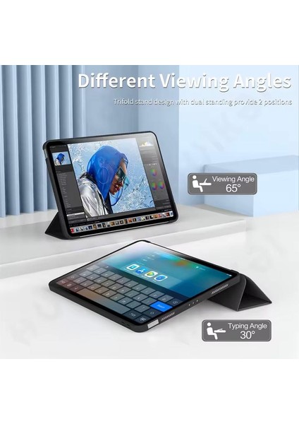 Xiaomi Pad 7 / 7 Pro Uyumlu Kalem Bölmeli Standlı Kılıf + Ekran Koruyucu + Dokunmatik Kalem