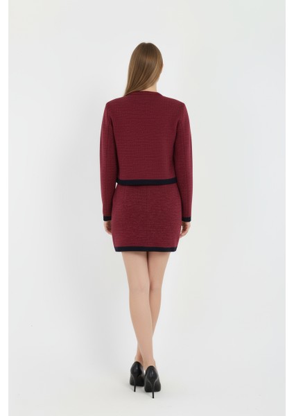 Kadın Hırka Etekli Takım Düğmeli Takma Cepli Düğmeli Takım indirimleri