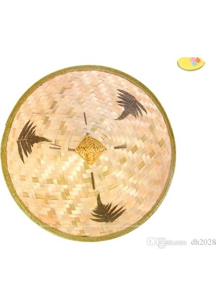 Mdb Naturel Renk Cambodia Kamboçyalı Vietnam Şapkası Pvc Hasır fırsatları