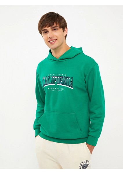 Xsıde Yeşil Uzun Kollu Baskılı Erkek Hoodie fiyatları