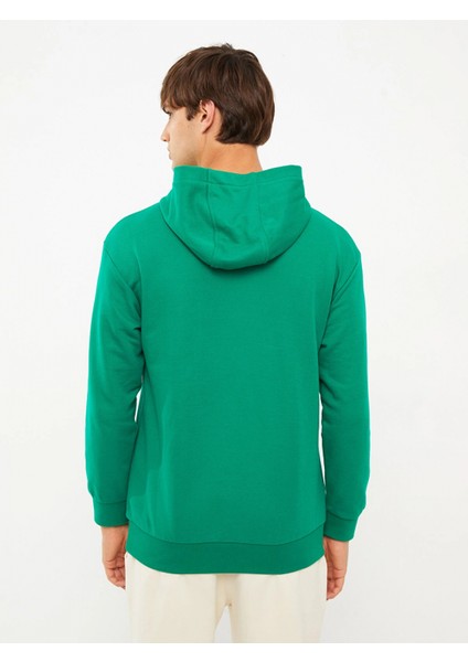 Xsıde Yeşil Uzun Kollu Baskılı Erkek Hoodie indirimleri
