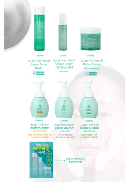 Kuru Ciltlere Özel Nemlendirici Köpük Temizleyici Super Panthenol Bubble Cleanser Moisture