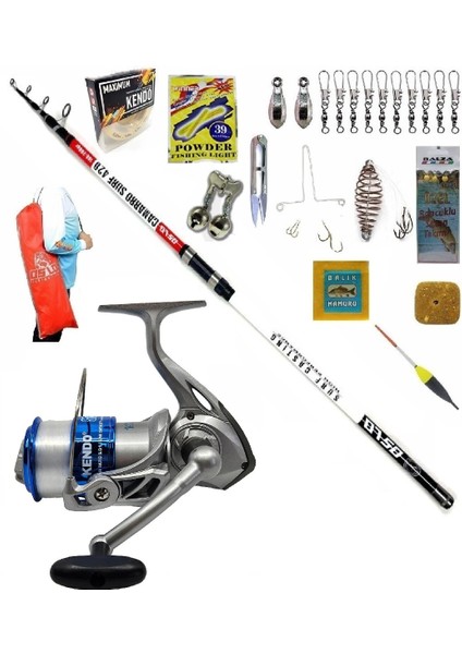 Camarro Surf 420CM 100-200GR 6000 Kendo Sea Power Profesyonel Sazan Kıyı Olta Takımı Seti
