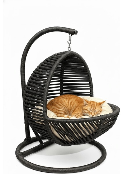 Pet Lüxperi Kedi Salıncağı & Kedi Yatağı & Kafesi 38X45X65 cm Antrasit modelleri