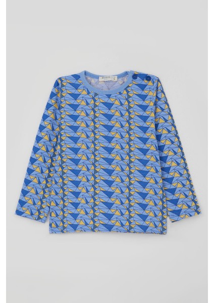 Erkek Bebek Pijama Takımı Renk Üçgeni 9 Ay-3 Yaş, Açık Mavi fiyatları