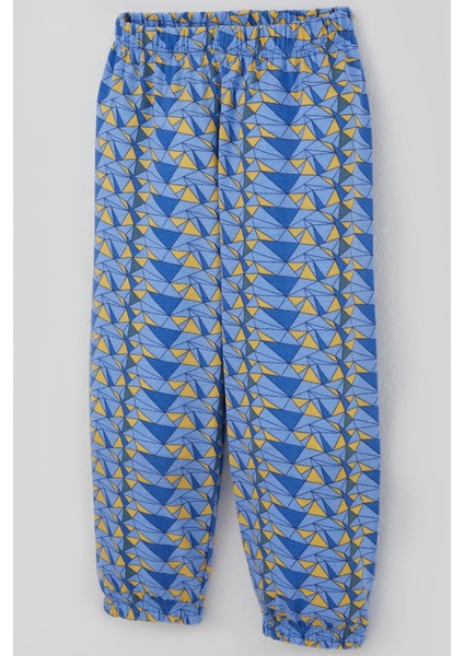 Erkek Bebek Pijama Takımı Renk Üçgeni 9 Ay-3 Yaş, Açık Mavi