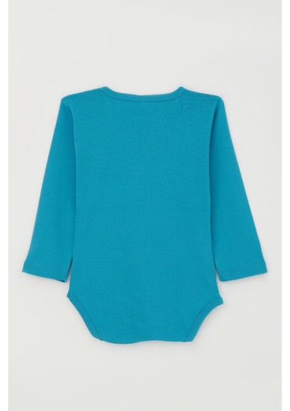 Erkek Bebek Çıtçıtlı Zıbın Body Pilot Hayvancıklar Baskılı 9 Ay-3 Yaş, Mavi indirimleri