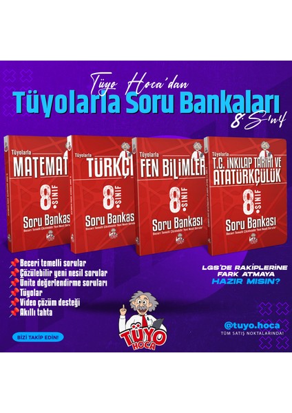 8. Sınıf Matematik Soru Bankası modelleri