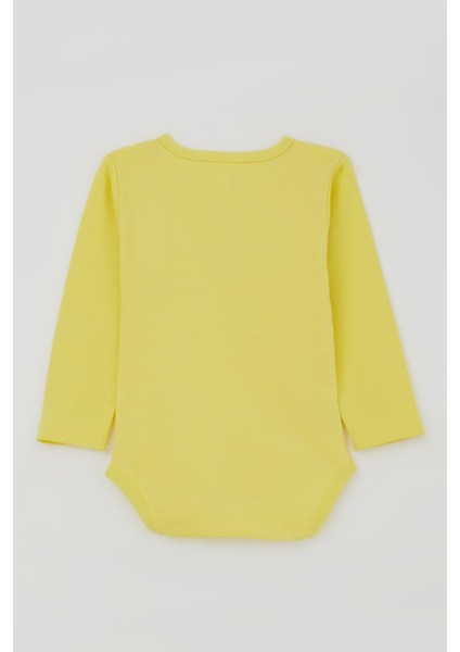 Erkek Bebek Çıtçıtlı Zıbın Body Aslancık Baskılı 9 Ay-3 Yaş, Neon Sarı indirimleri
