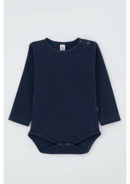 Erkek Bebek Çıtçıtlı Zıbın Body Basic 9 Ay-3 Yaş, Koyu Lacivert fırsatları