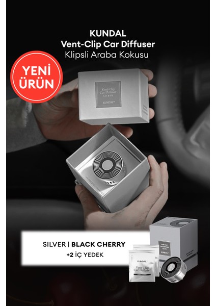 Klipsli Araba Kokusu Silver (Black Cherry) Kundal Vent-Clip Car Diffuser Silver