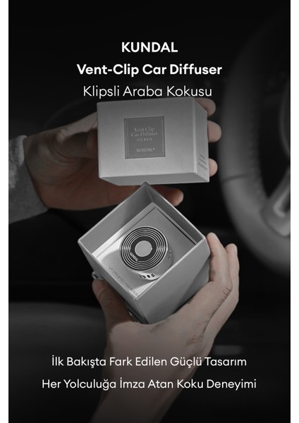 Klipsli Araba Kokusu Silver (Black Cherry) Kundal Vent-Clip Car Diffuser Silver