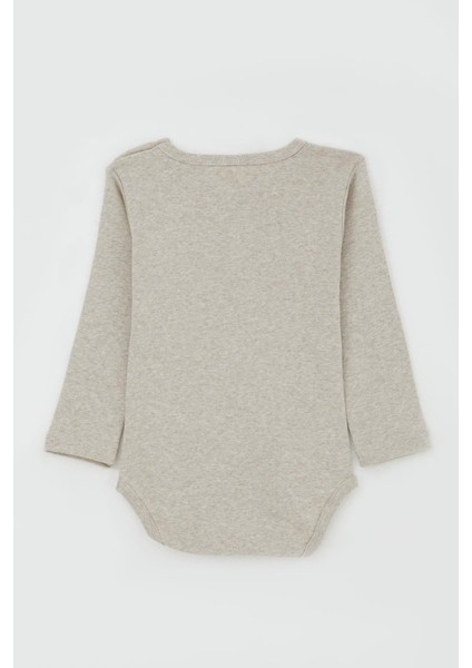 Erkek Bebek Çıtçıtlı Body Şoför Hayvancık Baskılı 9 Ay-3 Yaş, Bej Melanj indirimleri