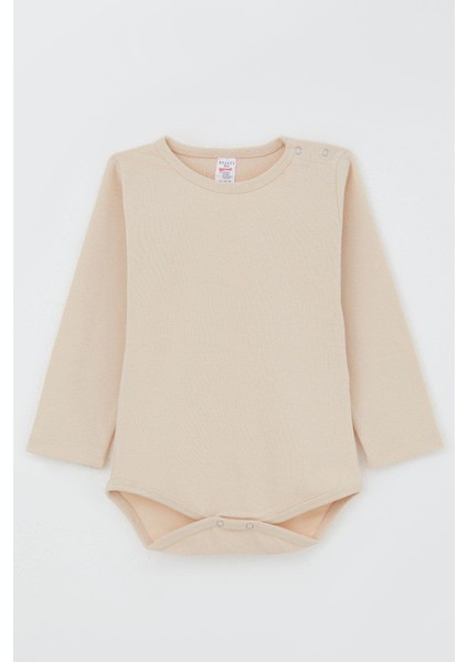 Erkek Bebek Çıtçıtlı Zıbın Body Basic 9 Ay-3 Yaş, Krem fırsatları