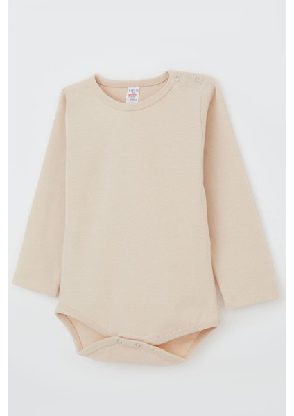 Erkek Bebek Çıtçıtlı Zıbın Body Basic 9 Ay-3 Yaş, Krem